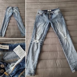 EUC - KanCan - Faded, Button- Up Jeans
